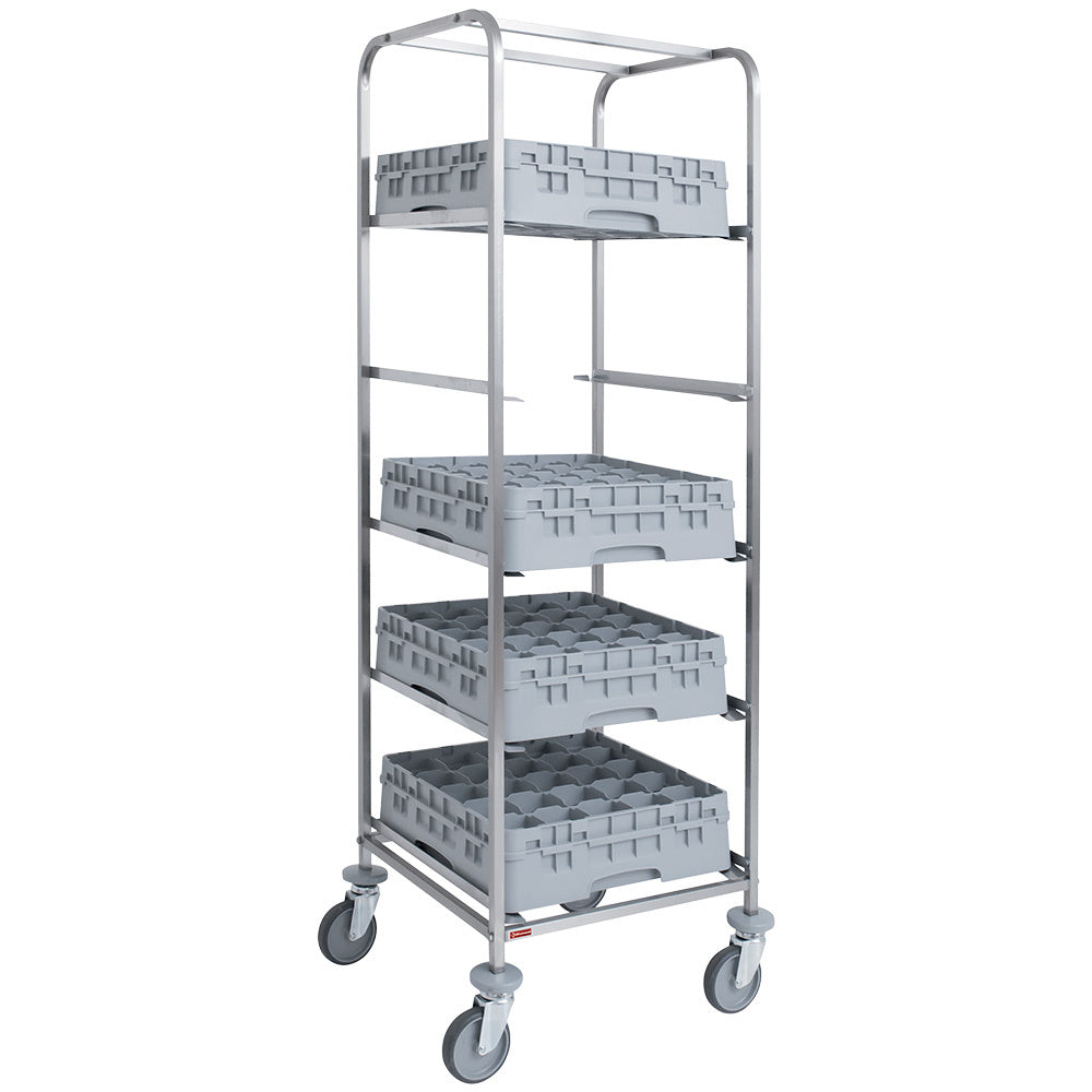 Vagn med 5 hyllplan för diskmaskinsbasket 500x500 mm