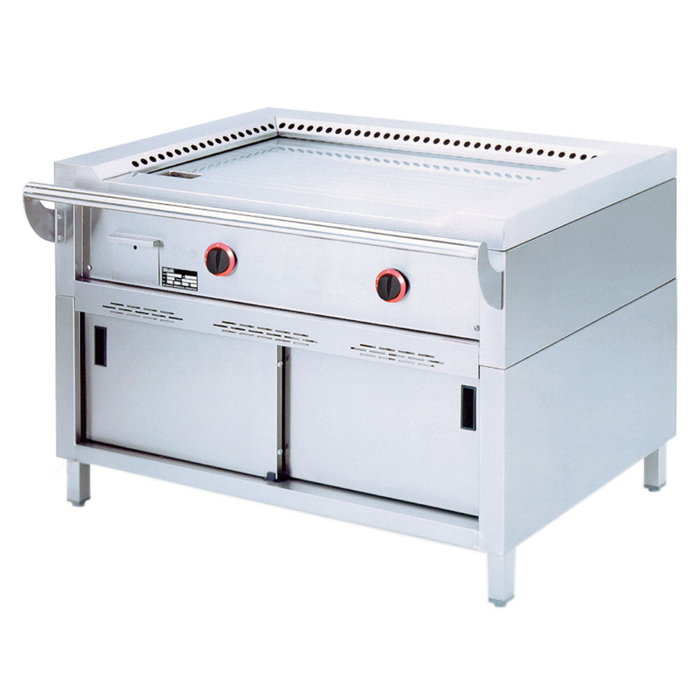 Stekpanna, Gas-teppanyakiplatta, 2 zoner (2x 7 kW), på stativ