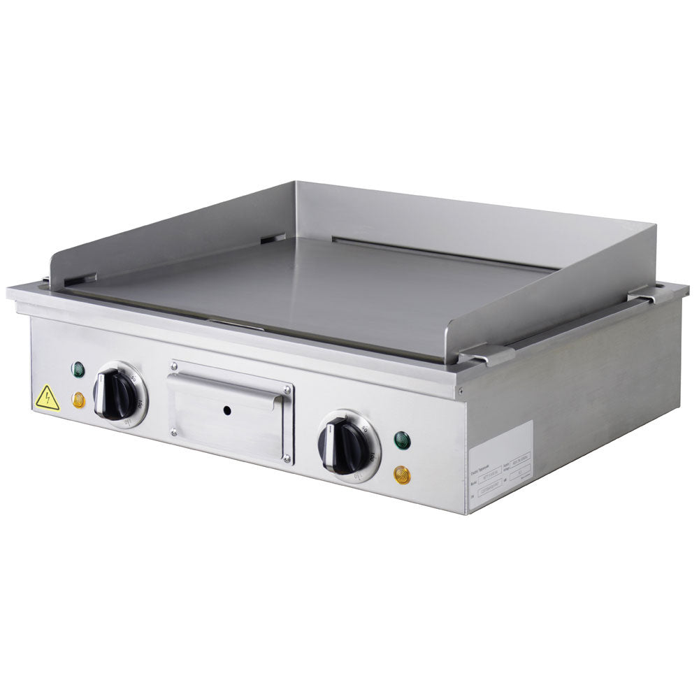 Elektrisk teppanyaki-platta, 2 zoner (2x 3,15 kW), för placering på bordet.