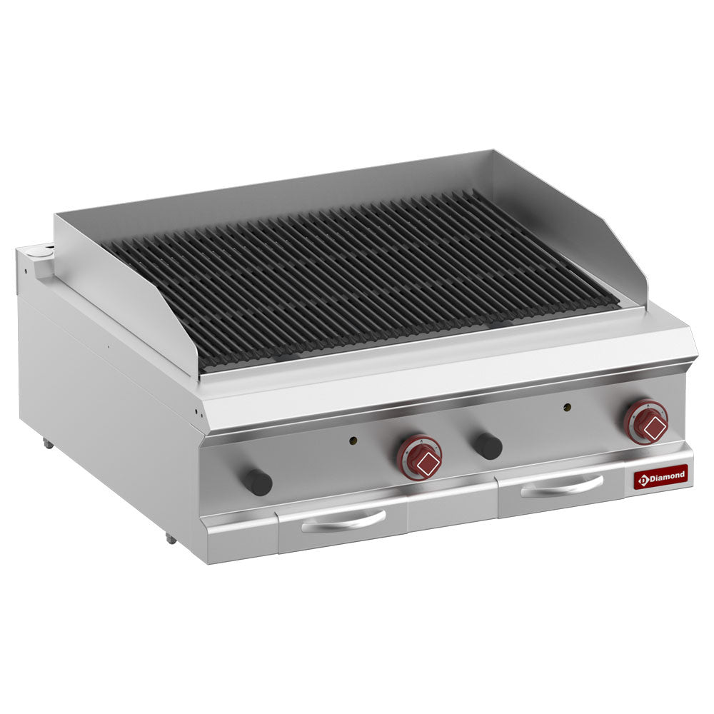 Lava-sten grill, modul 1/1, gall i gjutjärn "dubbelhäftande" - Top-