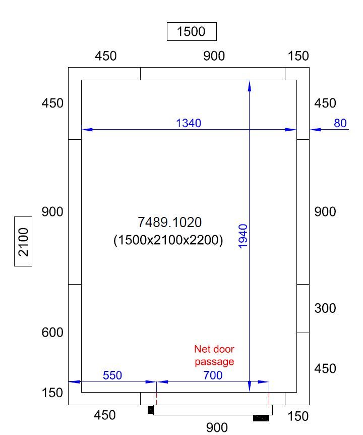 Cold Room / Freezer Room - Proline - 150 x 210x 220 High