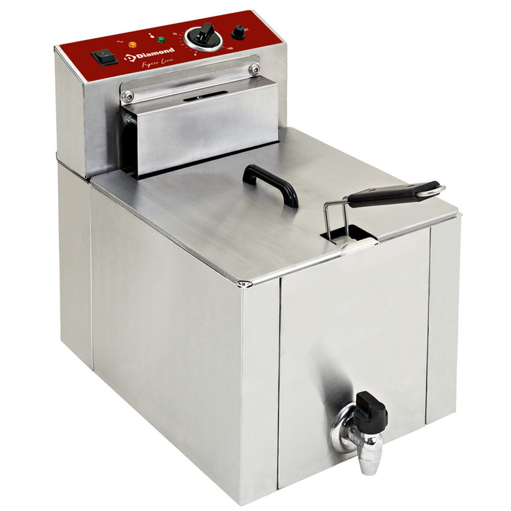 Friteringskastrull - elektrisk - "S-POWER" 12 liter + tapp
