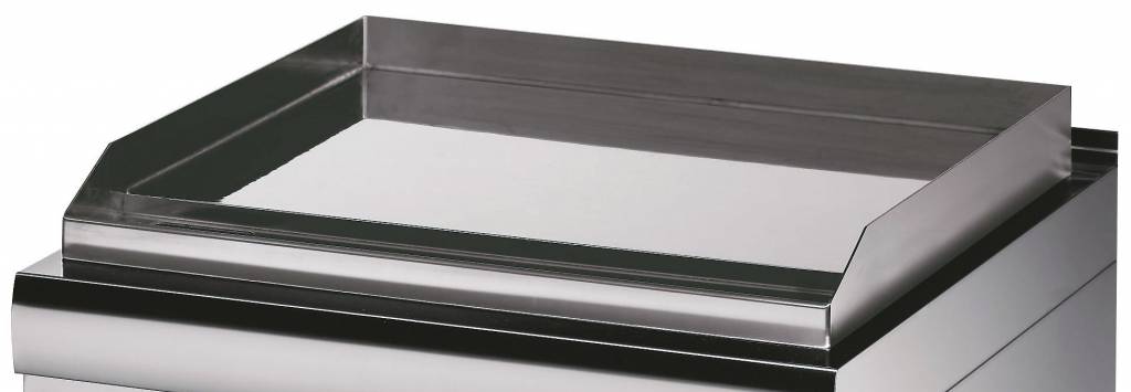 Heavy Duty Grillplatta - Räflad krom - Dubbel enhet - 70 cm djup - Elektrisk