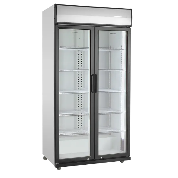 Displaykyl - 2 dörrar - 569 liter - svart/vit - SD 881 HE