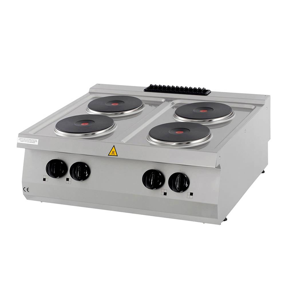 Heavy Duty spis - 4 brännare - Dubbel enhet - 70 cm djup - Elektrisk