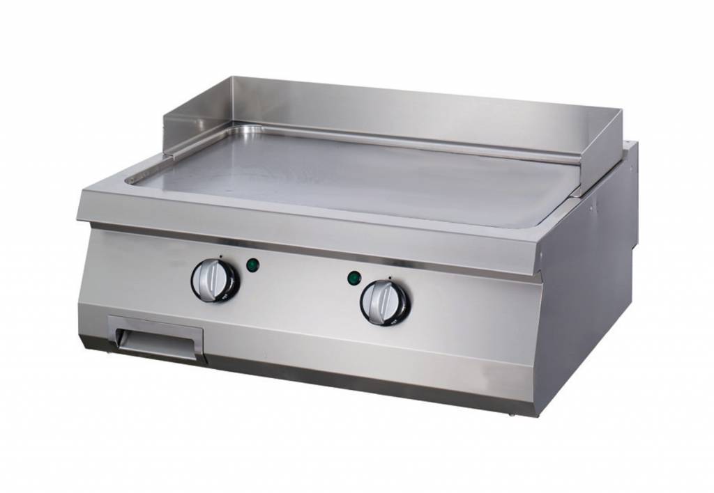 Heavy Duty Grillplatta - Slät krom - Dubbel enhet - 70 cm djup - Gas