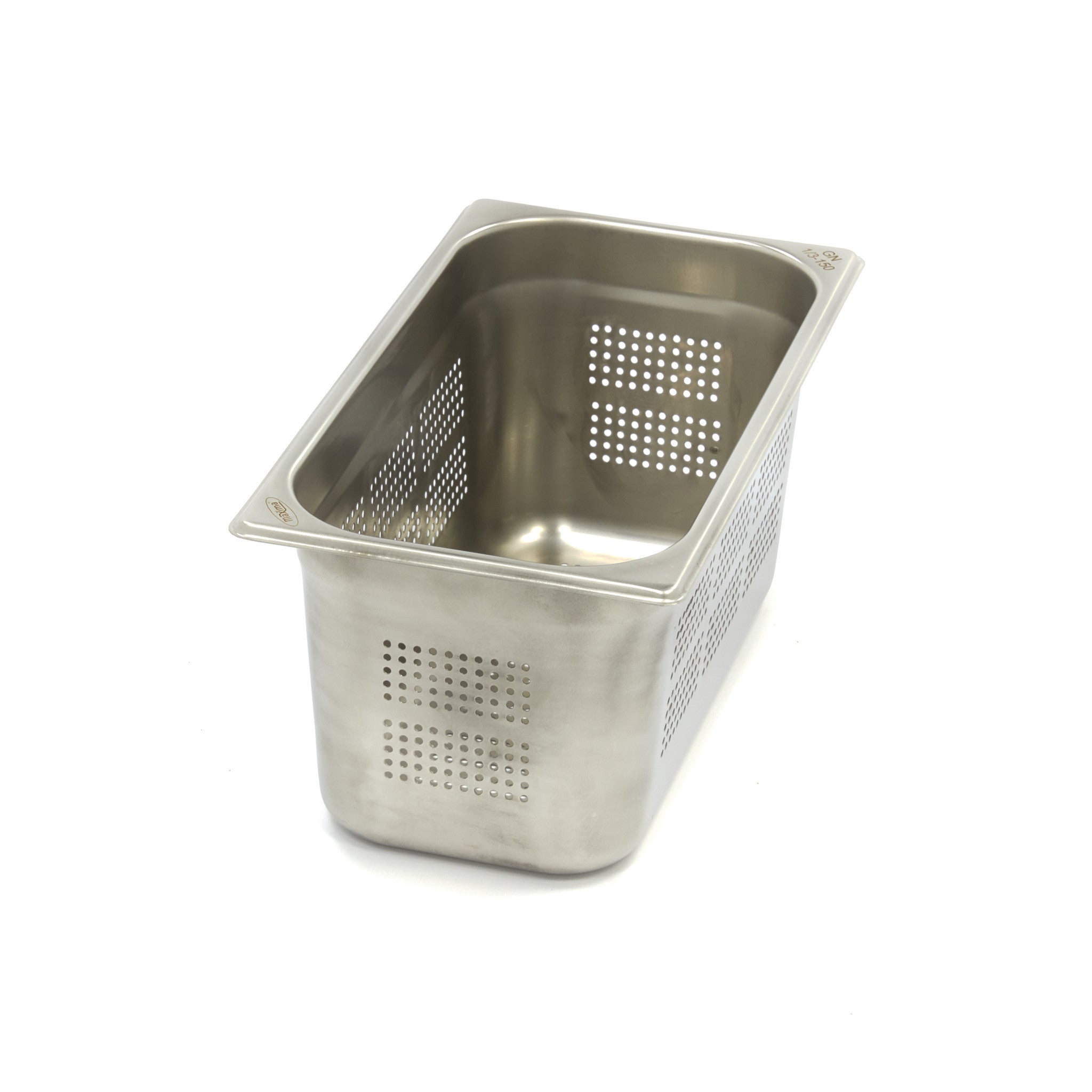 Gastronorm behållare - 3 stycken - 1/3 GN - 15 cm djup - rostfritt stål - perforerat
