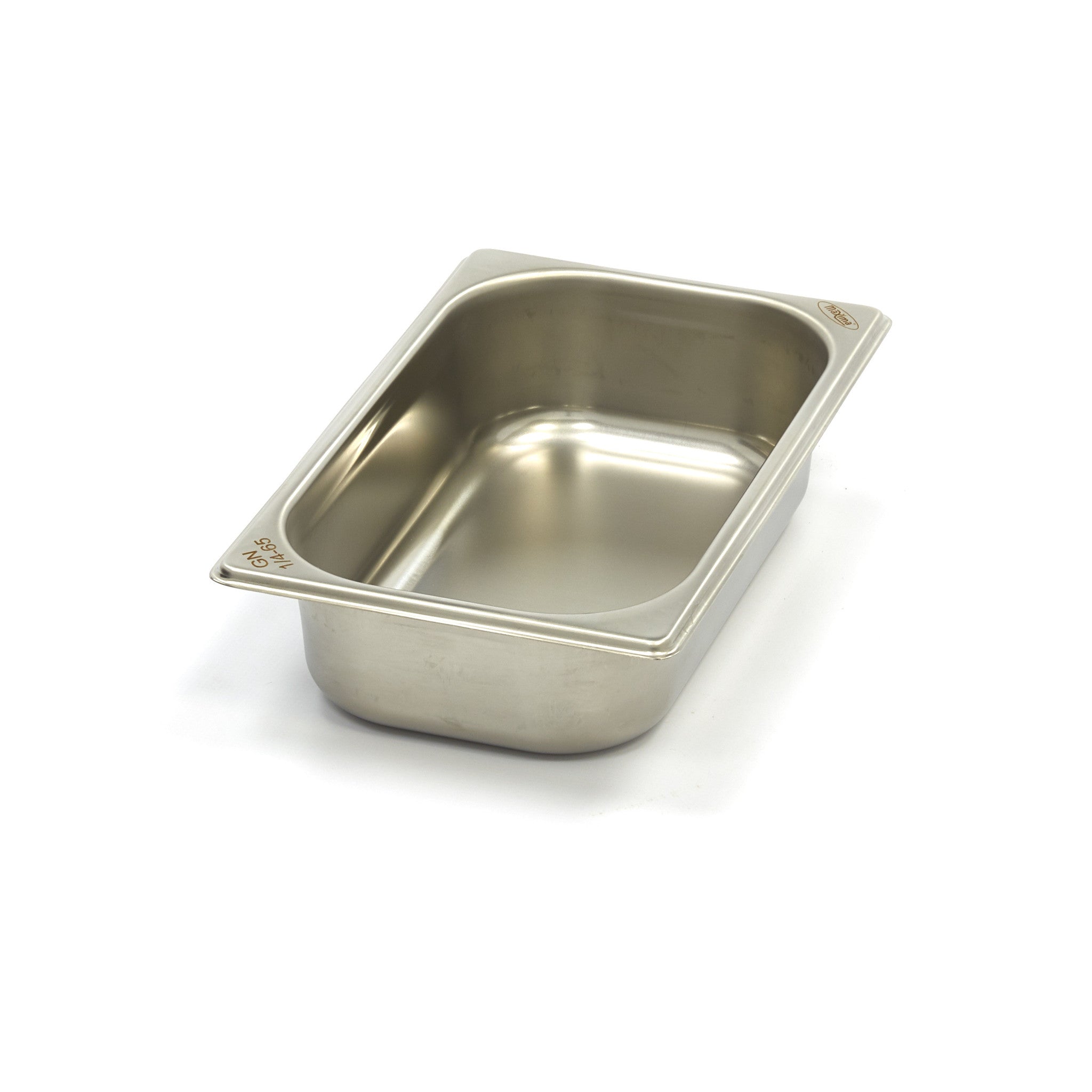 Gastronorm behållare - 3 stycken - 1/4 GN - 6,5 cm djup - rostfritt stål