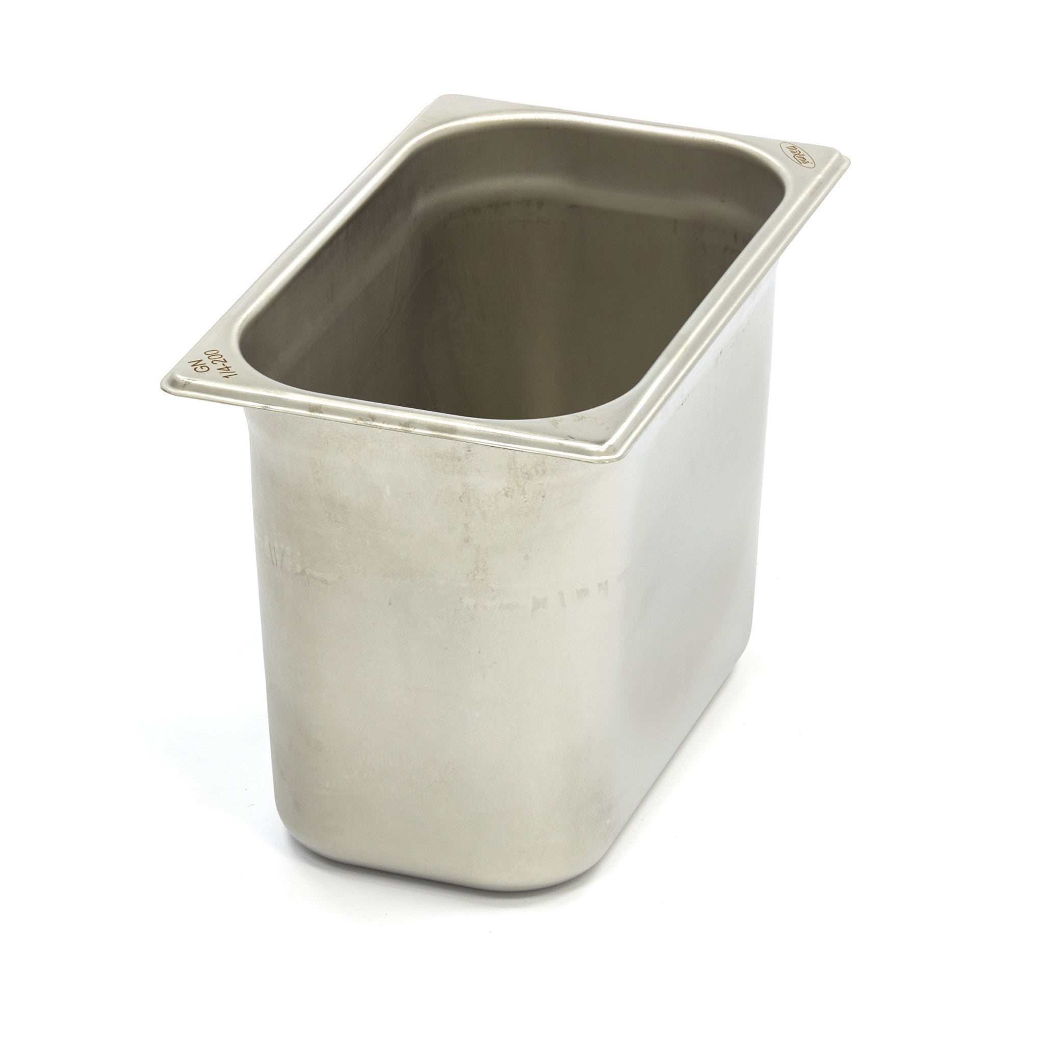Gastronorm behållare - 3 stycken - 1/4 GN - 20 cm djup - rostfritt stål