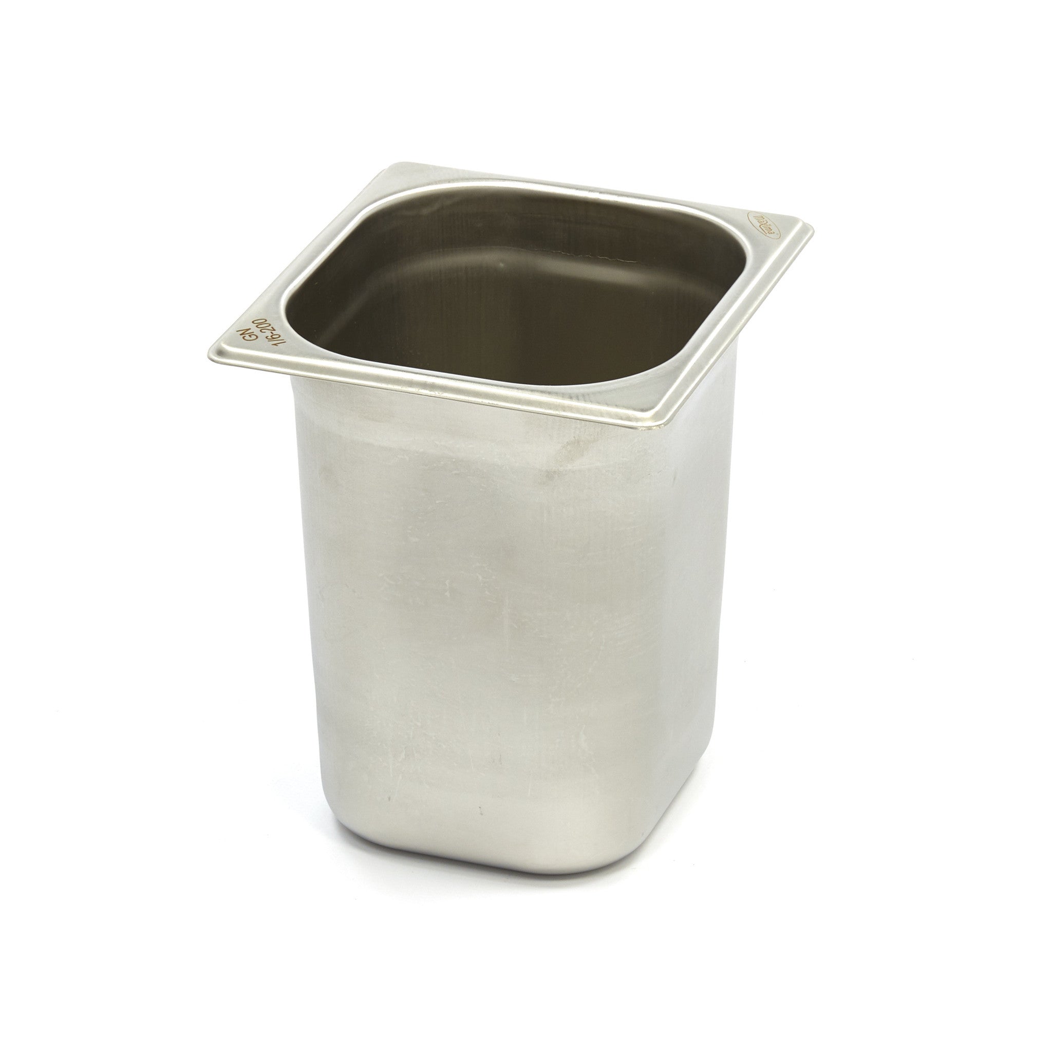 Gastronorm behållare - 3 stycken - 1/6 GN - 20 cm djup - rostfritt stål