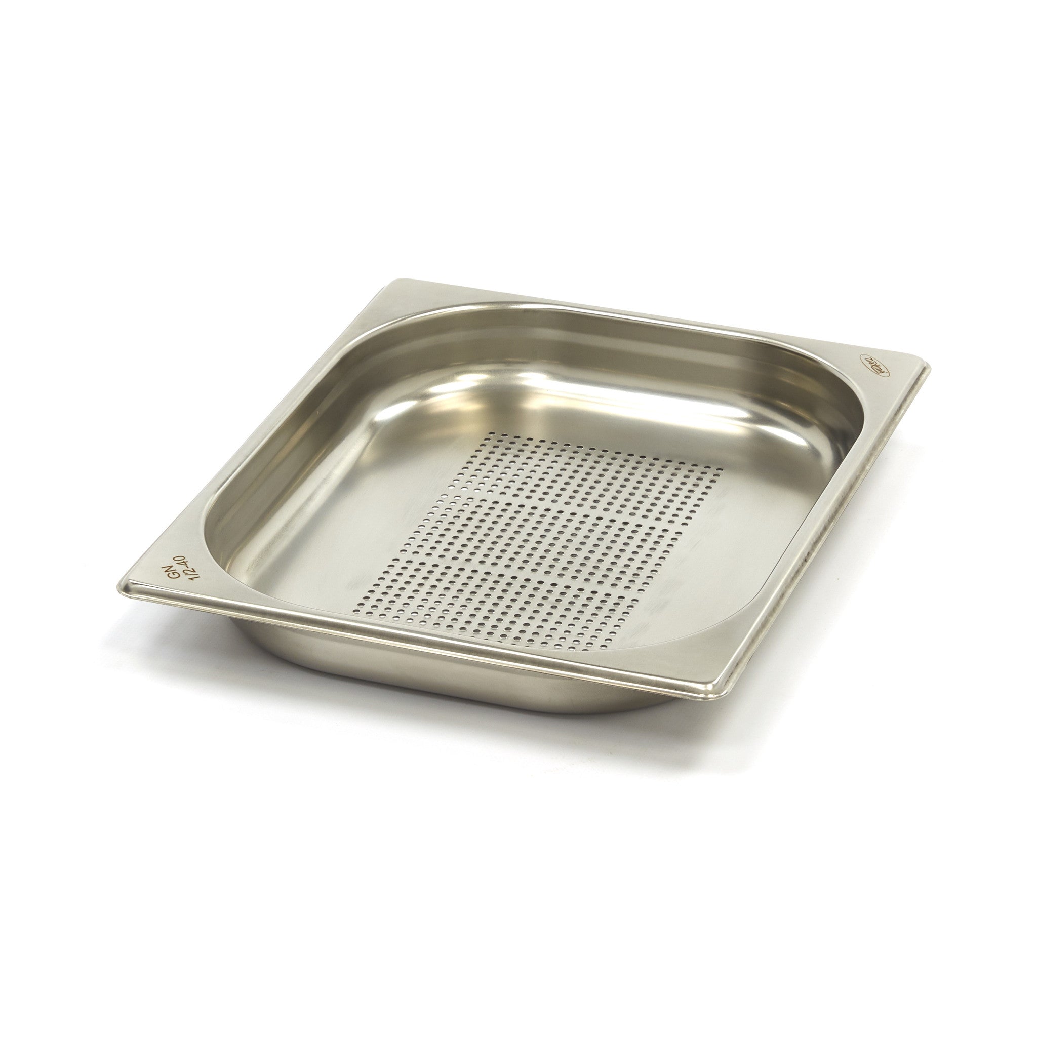 Gastronorm behållare - 3 st - 1/2 GN - 4 cm djup - rostfritt stål - perforerat