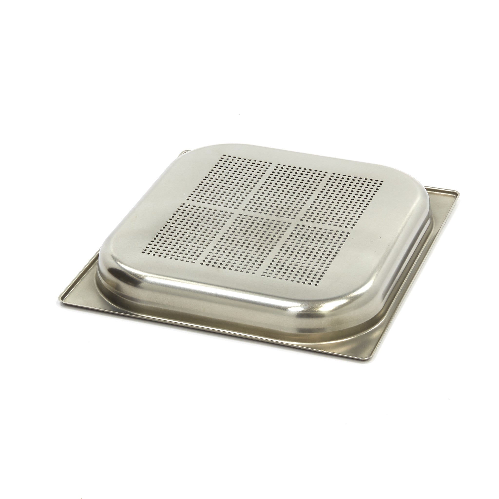 Gastronorm behållare - 3 st - 2/3 GN - 4 cm djup - rostfritt stål - perforerat