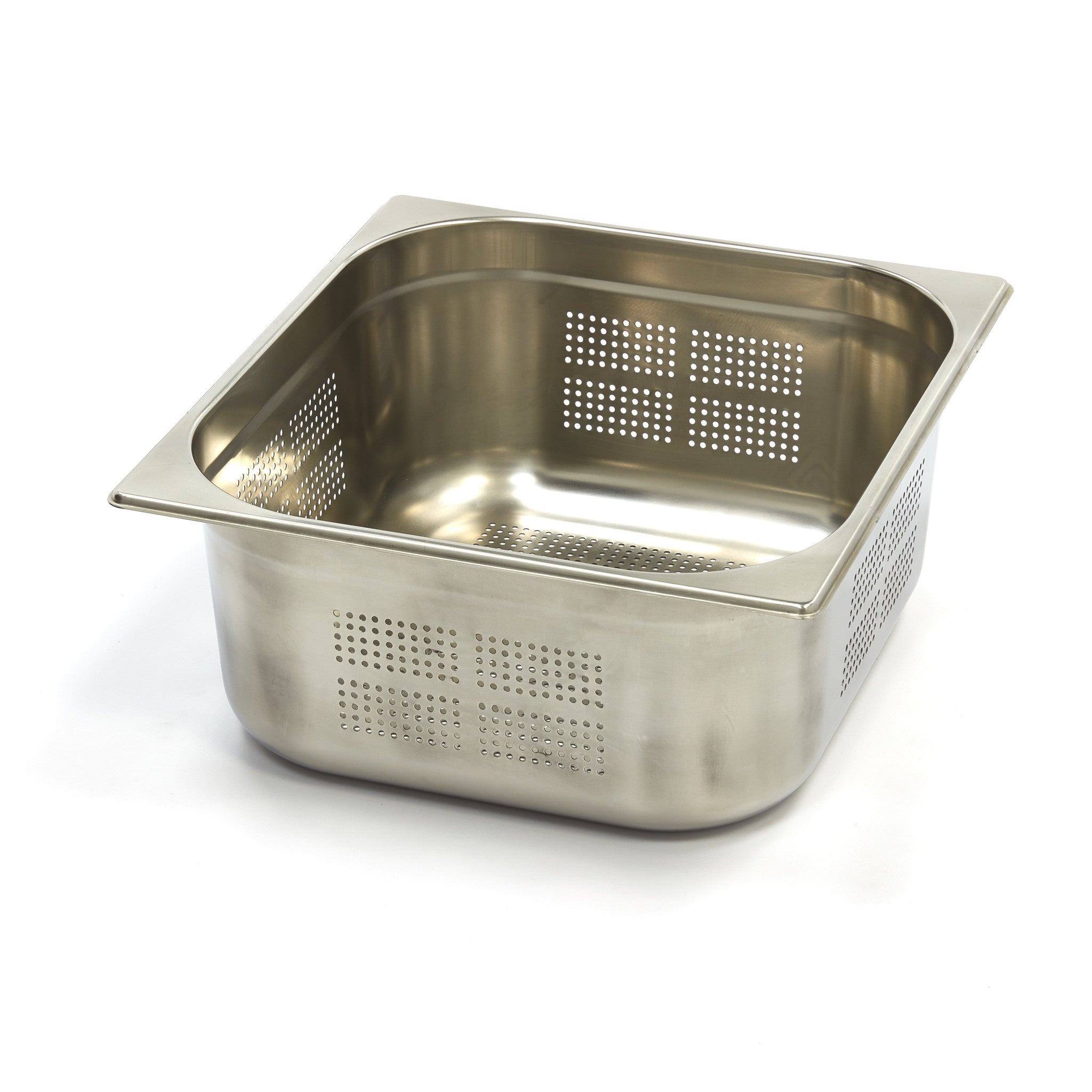 Gastronorm behållare - 3 stycken - 2/3 GN - 15 cm djup - rostfritt stål - perforerat