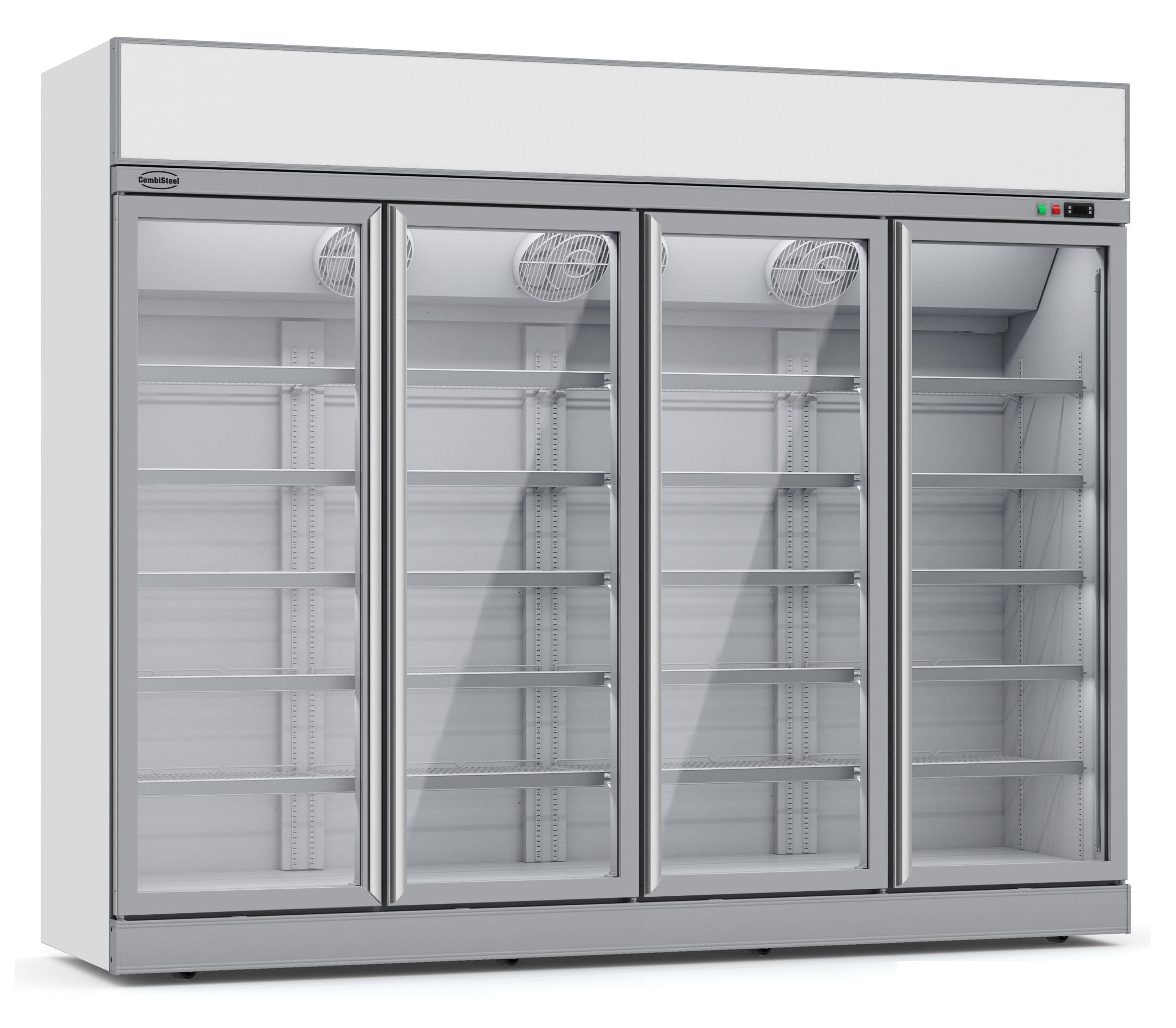 Kylskåp - Vit/Silver - 4 glasdörrar - 2060 liter