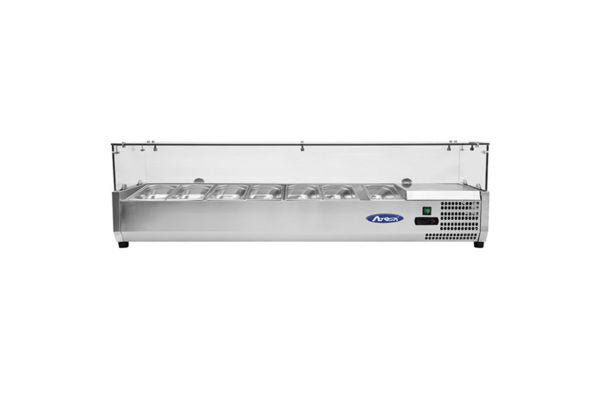 Kylaggregat - med glasdisk - 150,5 cm - 7 x 1/4 GN-behållare