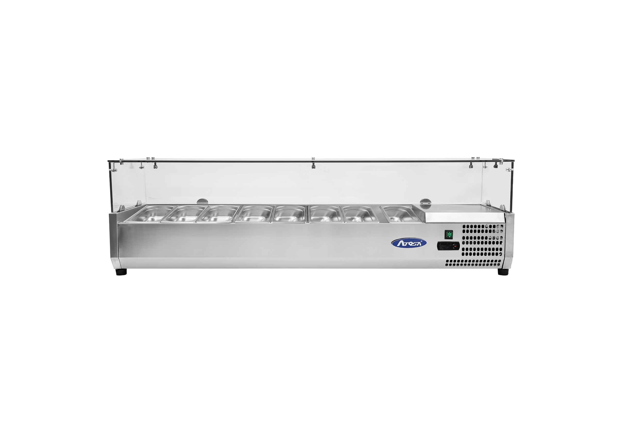 Kylaggregat - med glasbänk - 180,5 cm - 8 x 1/3 GN-behållare
