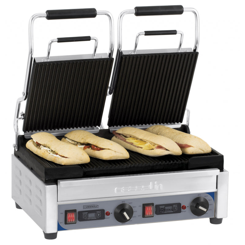 Klämgrill / Panini - 2 x 210 x 230 mm - 230 volt