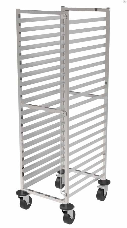 Uttagsvagn - Rostfritt stål - 400x600 mm - 12 uttag