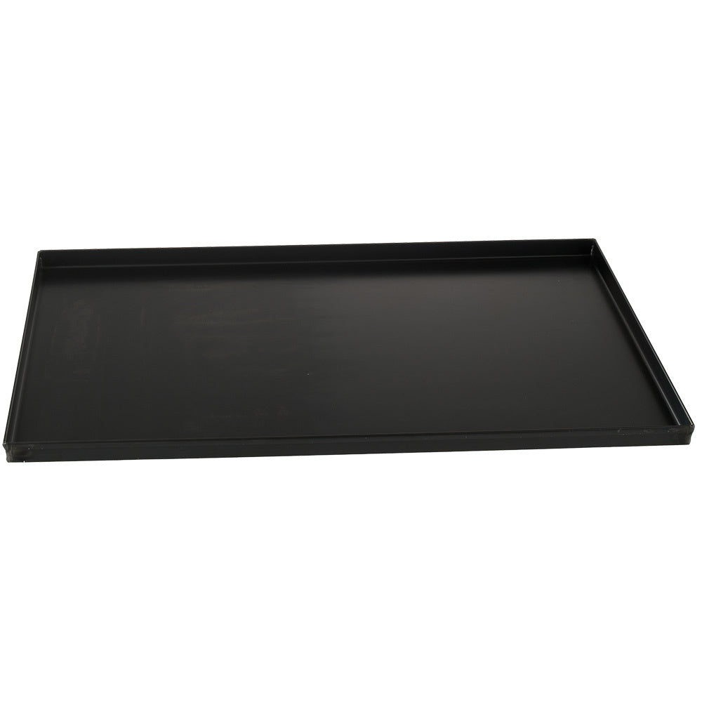 Svart stålplåt 600x400, rak kant 20 mm