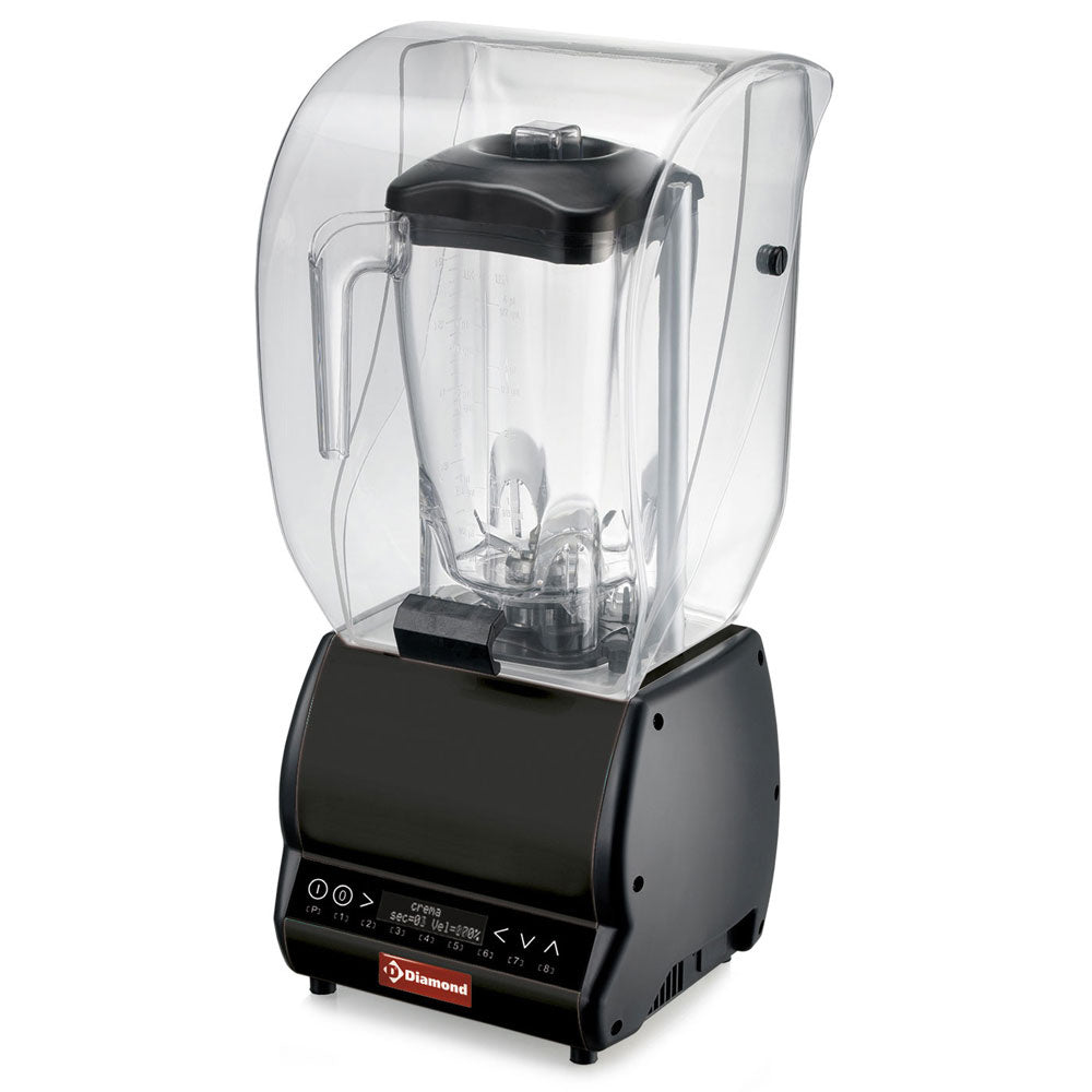 Professionell mixer med ljudskärm, fyrkantigt glas 2 liter, hastighetsvariator, programmerbar