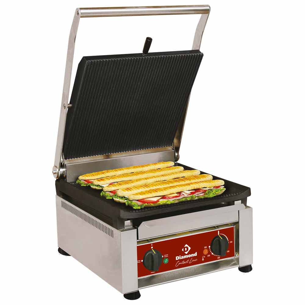 Kontaktgrill med emaljerade plattor