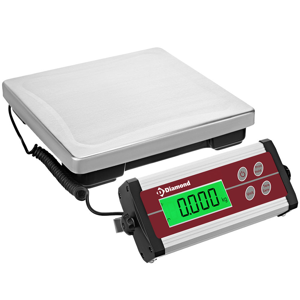 Elektronisk våg i rostfritt stål, 35 kg x 10 g