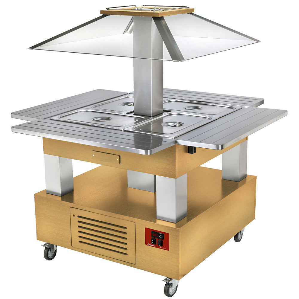 Ö-vandbröd varmbuffet 4x GN1/1-150 (ljust trä)