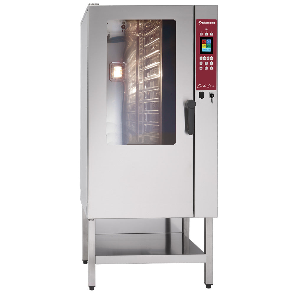 Elektrisk ugn med pekskärm, ång-/konvektionsfunktion, 15x GN 1/1 - AUTOMATISK RENGÖRING