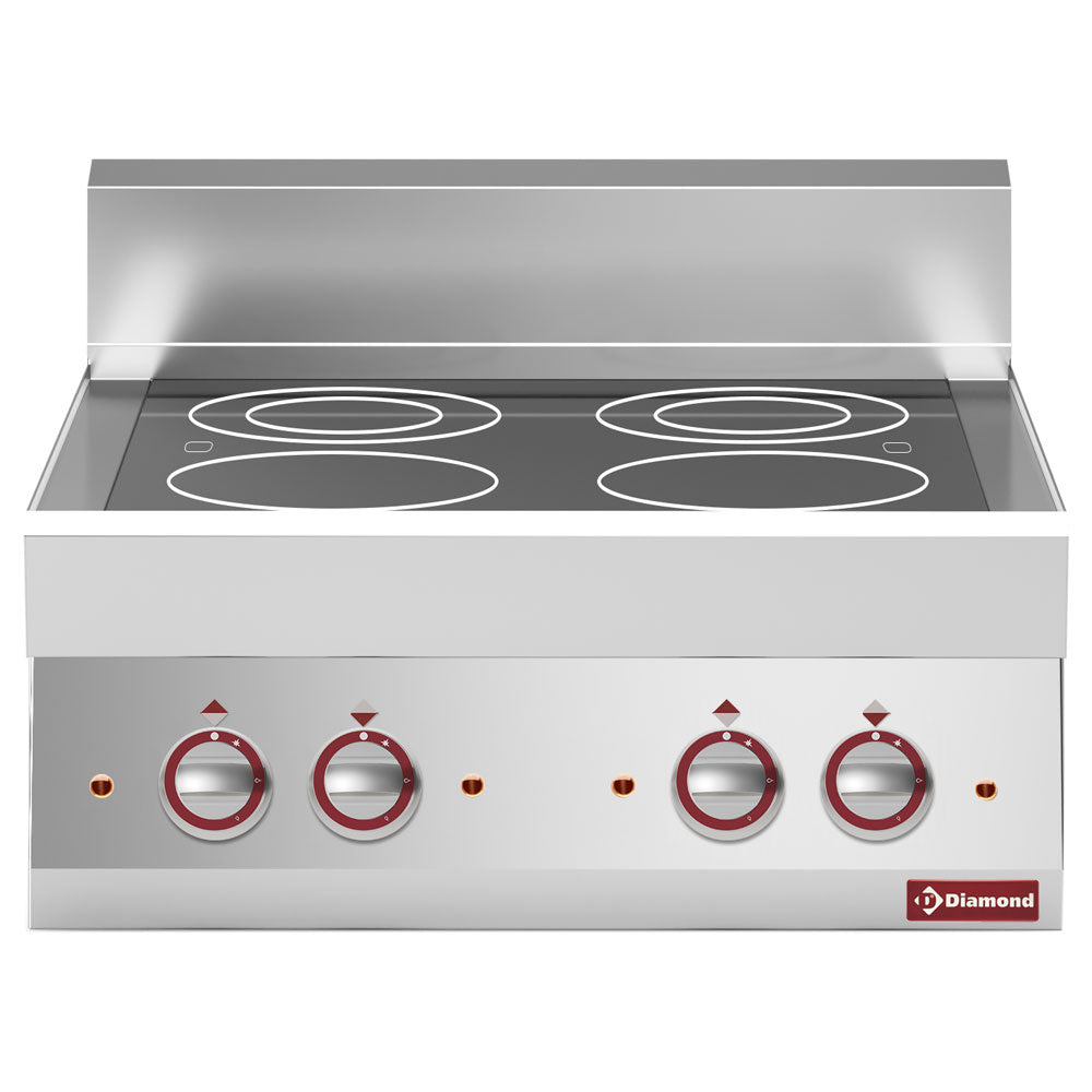 Elektrisk vitro-keramisk kokplatta med 4 kokzoner -top- "Alpha 650"