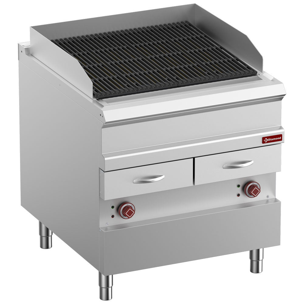 Elektrisk ånggrill, modul 1/1, gall av gjutjärn "dubbelhäftande"