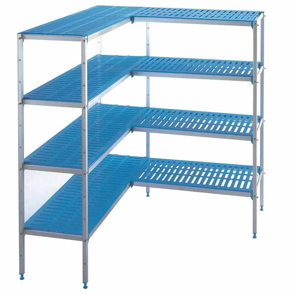 Aluminiumhyllset i "L" med 4 hyllplan för C50A/BF &amp; WR-C19…. WR-Z19….