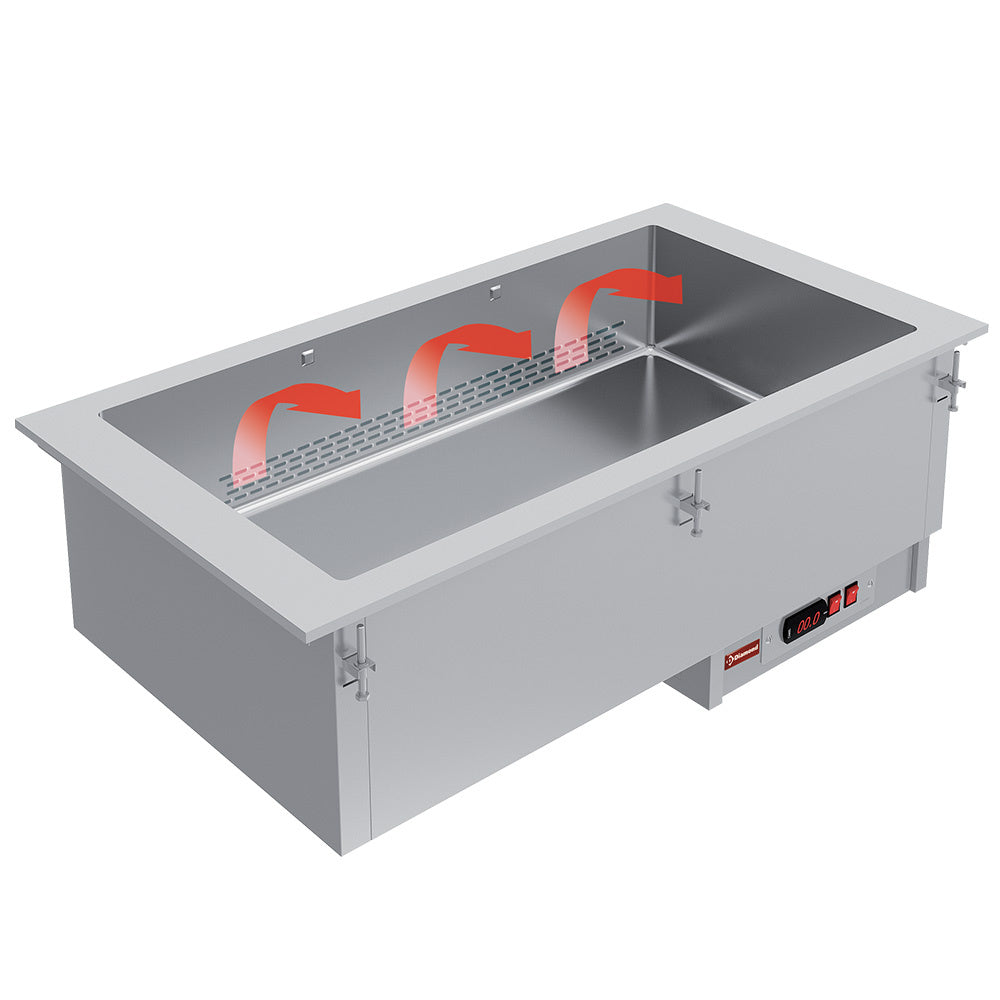 Element bain-marie 3 GN 1/1 - torkat - ventilerat