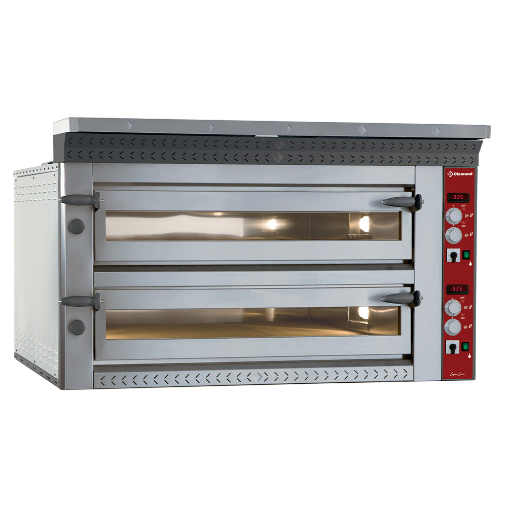Elektrisk pizzaugn "extra stor", 2x 6 pizzor Ø 350 mm