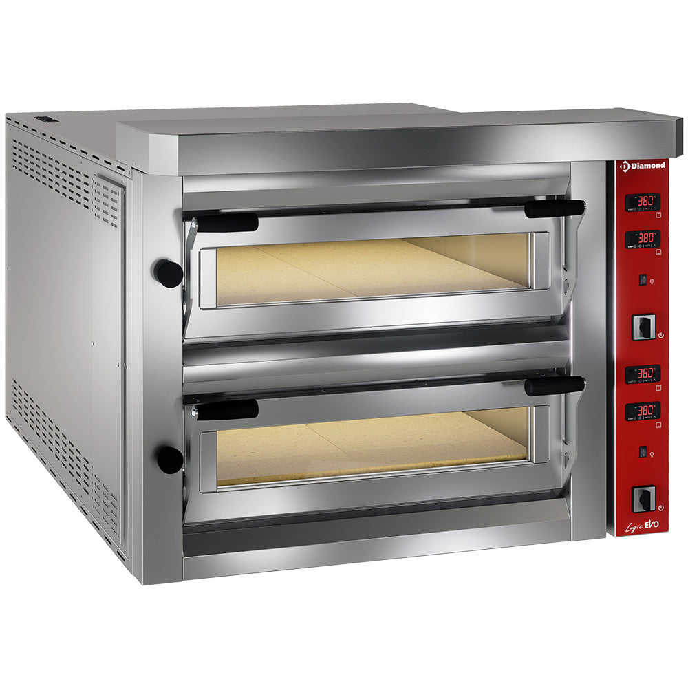 Elektrisk pizzaugn, 2 x 6 pizzor