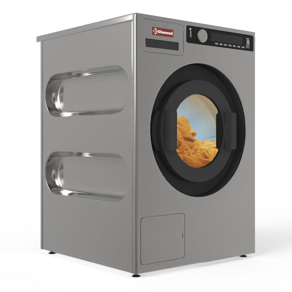Tvättmaskin med centrifugering 8 kg "inox-titanium", med avloppspump