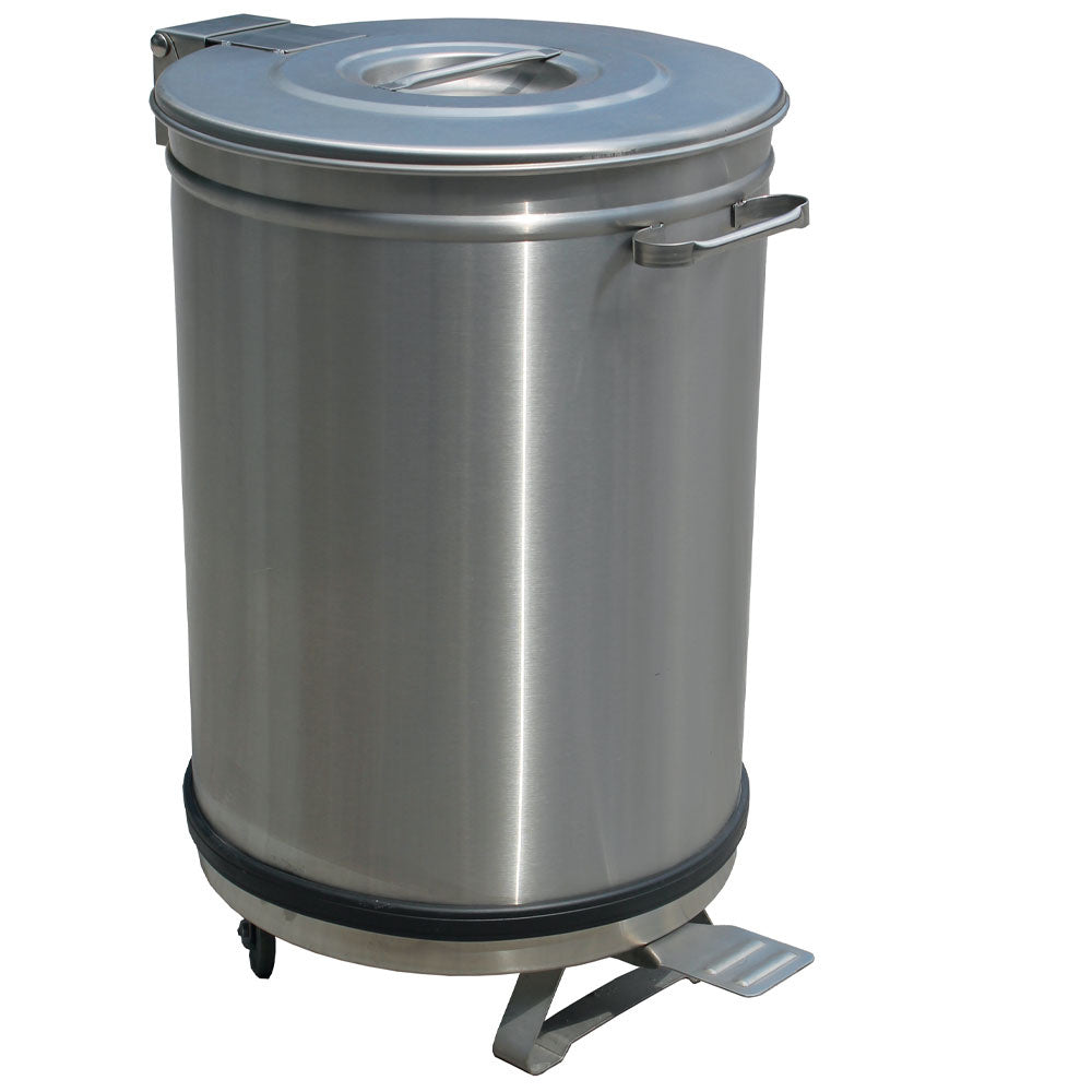 Lågskålspapperskorg med fotpedal - 50 liter