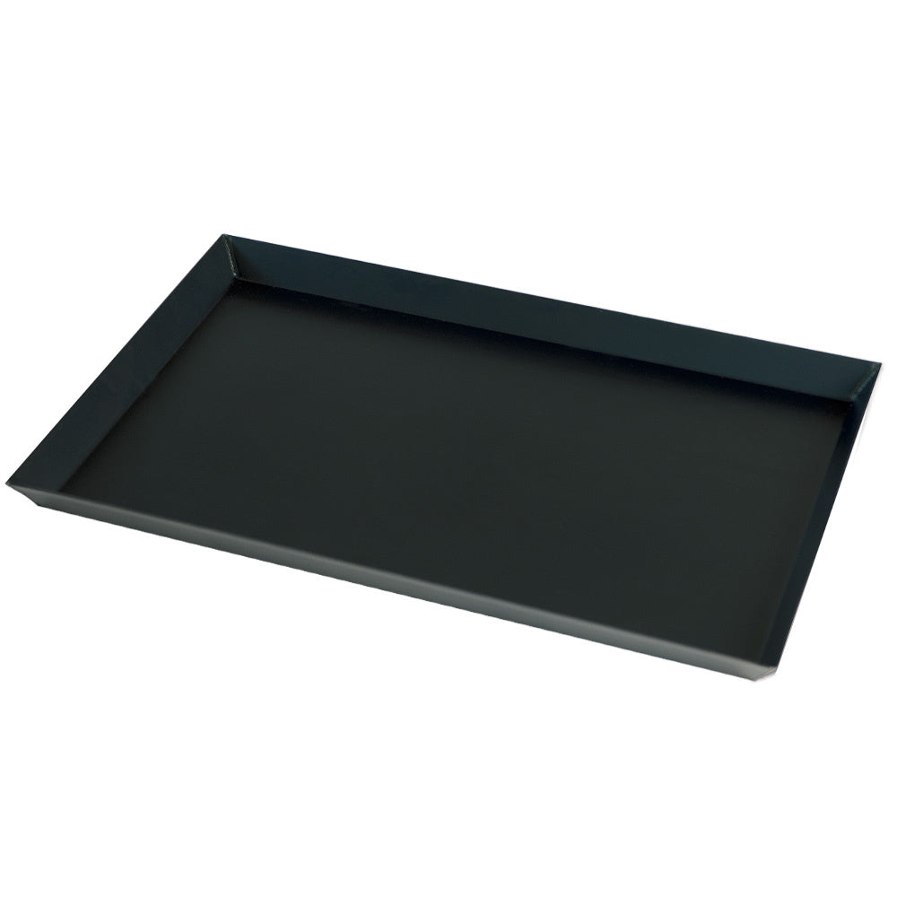Svart stålplåt 600x400, utvikt kant 30 mm