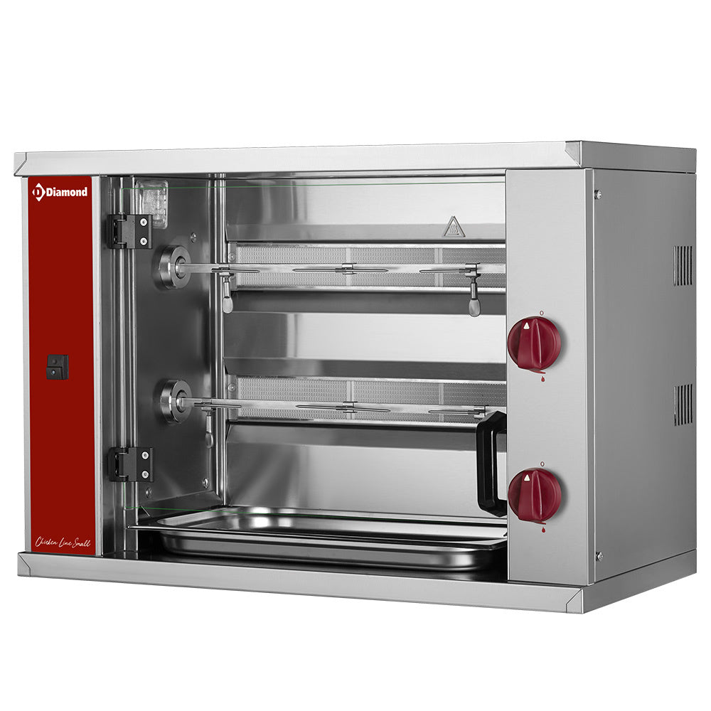 Gas-rotisserie, 2 spett (6 kycklingar) LÄTTE