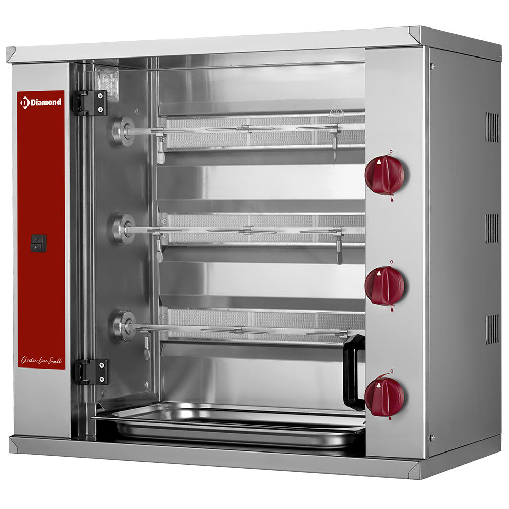 Gas-rotisserie, 3 spett (9 kycklingar) LÄTTE