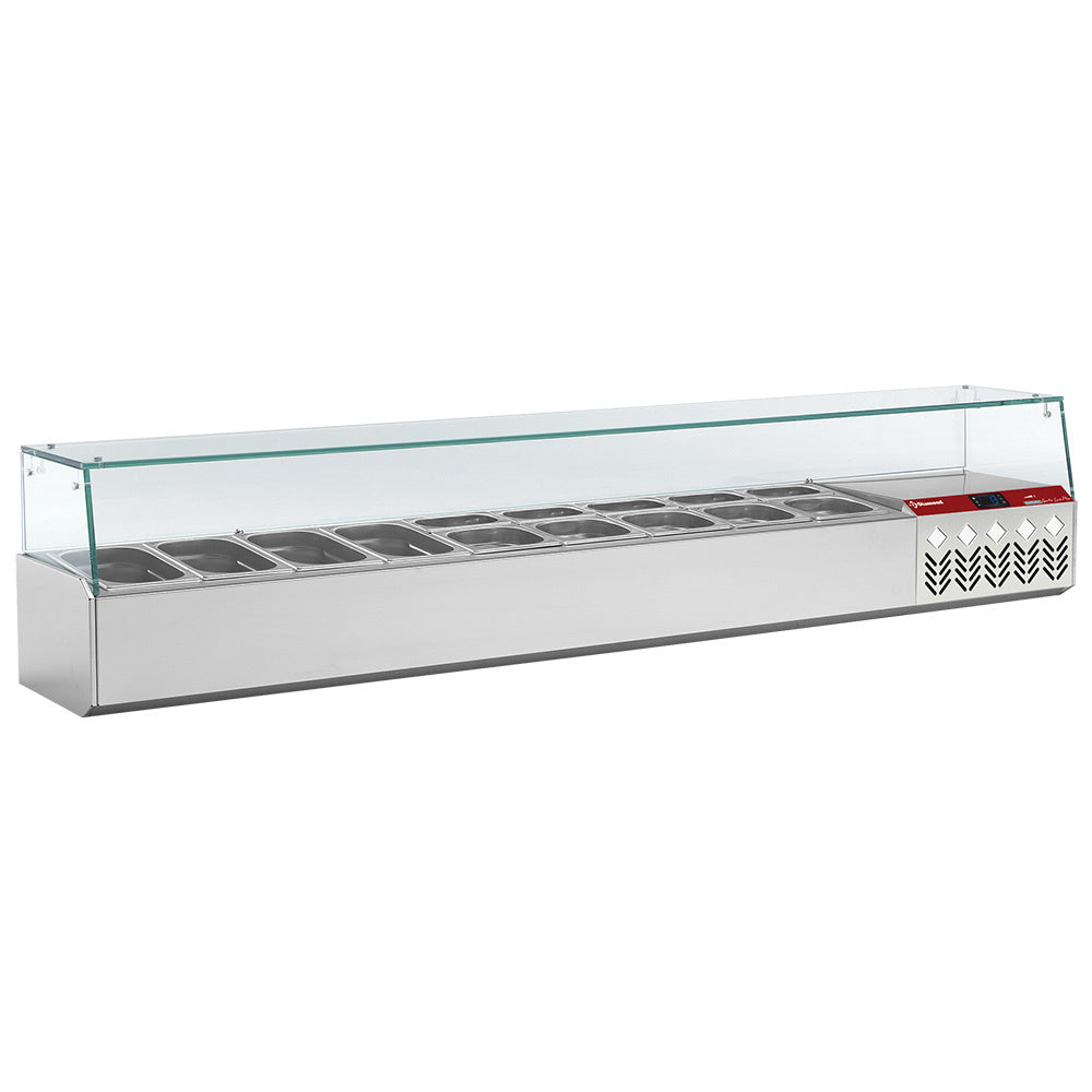 Kylskåpsinsats GN 9x1/4, med höger glas