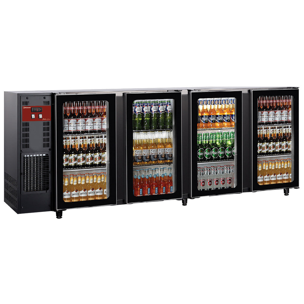 Backbar med 4 glasdörrar, 783 liter