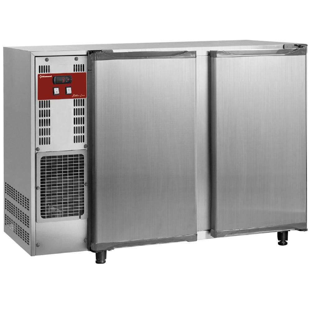 Backbar, rostfritt stål, 2 dörrar, 375 liter