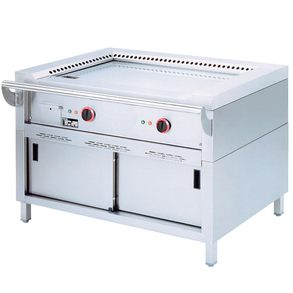 Stekpanna, Elektrisk "Teppanyaki"-platta, 2 zoner (2x 5,85 kW), på skab