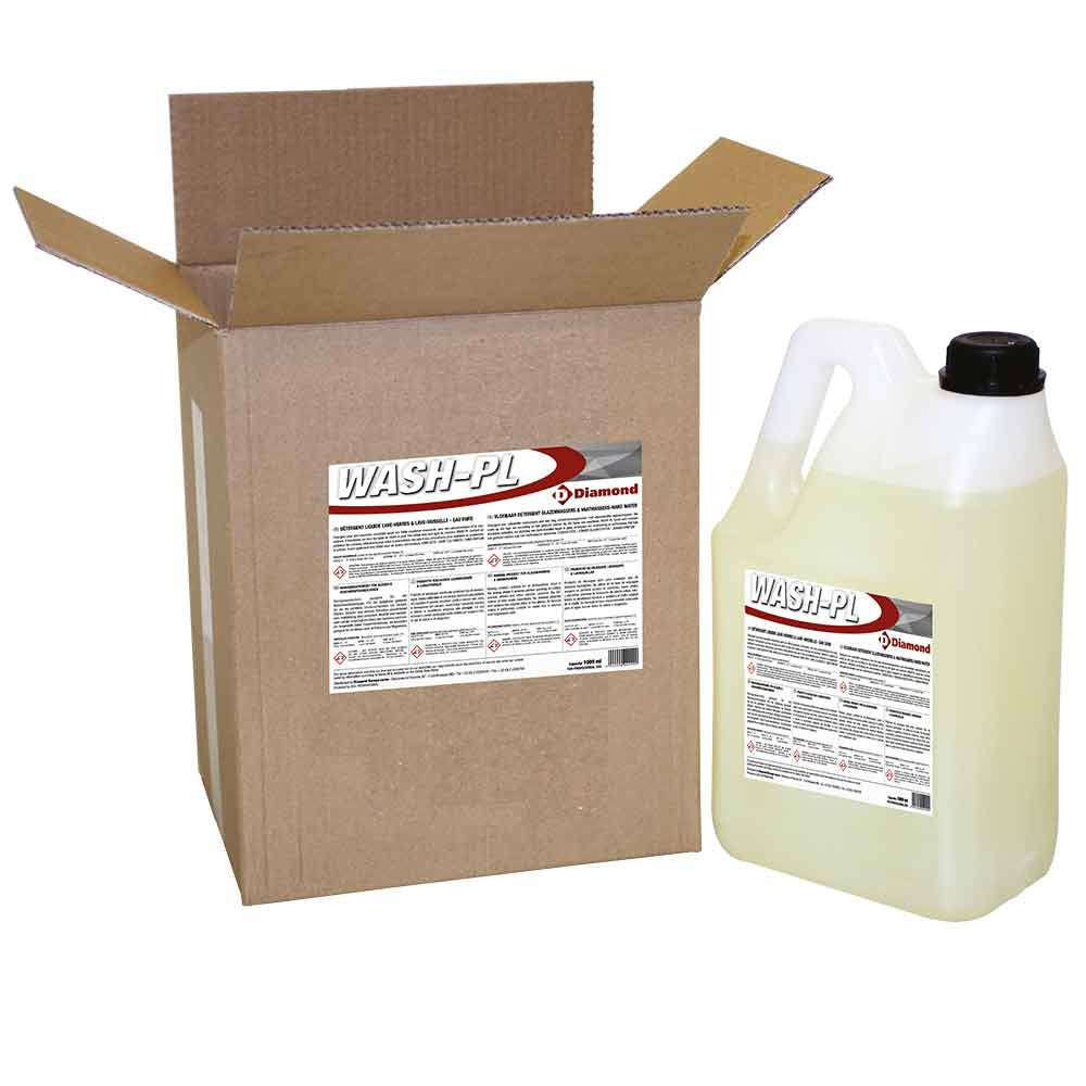 Flytande diskmedel för glas och diskmaskin - Hårt vatten - 2 x 5 liter/6 kg
