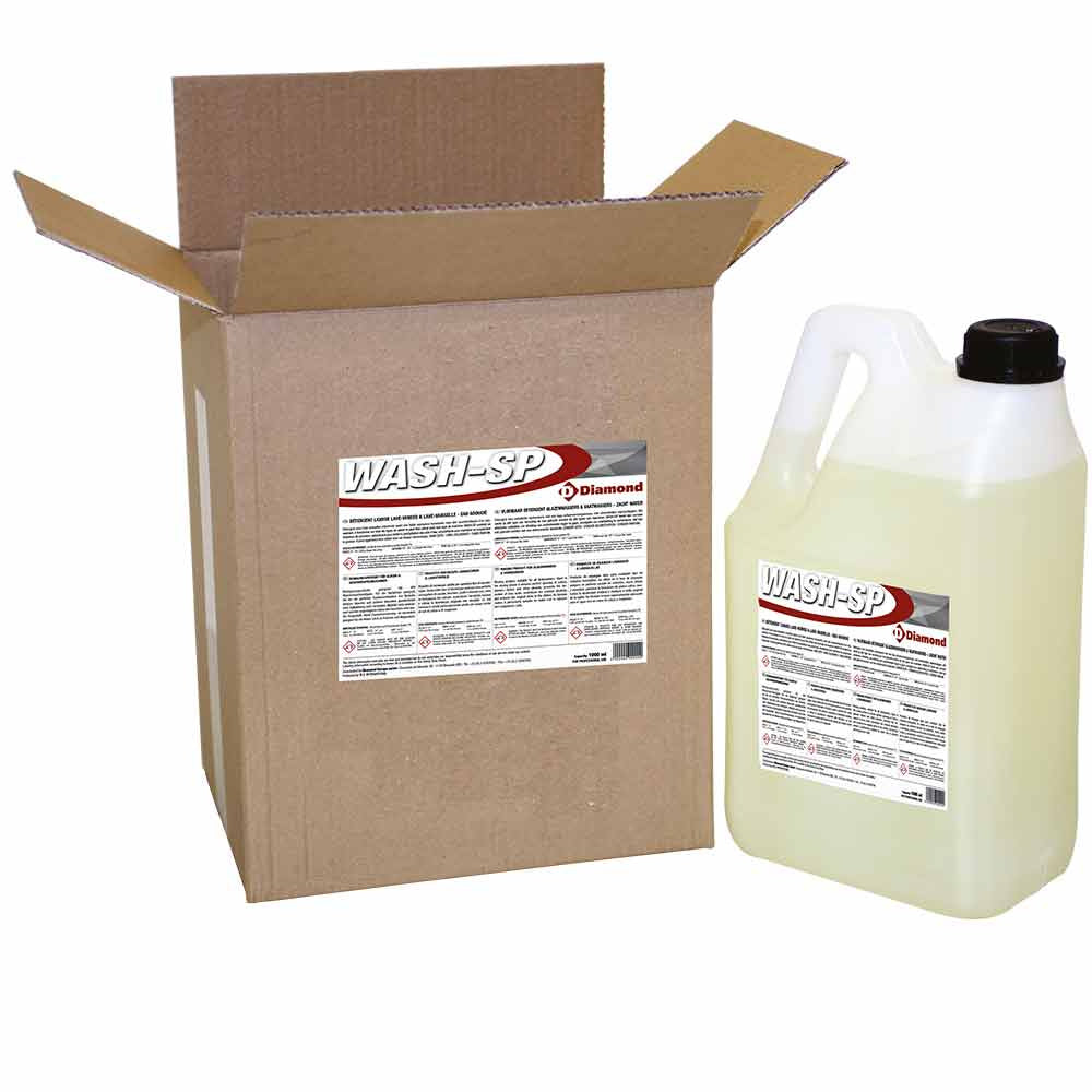 Flytande diskmedel för glas och diskmaskin - mjukt vatten - 2 flaskor x 5 liter/6 kg