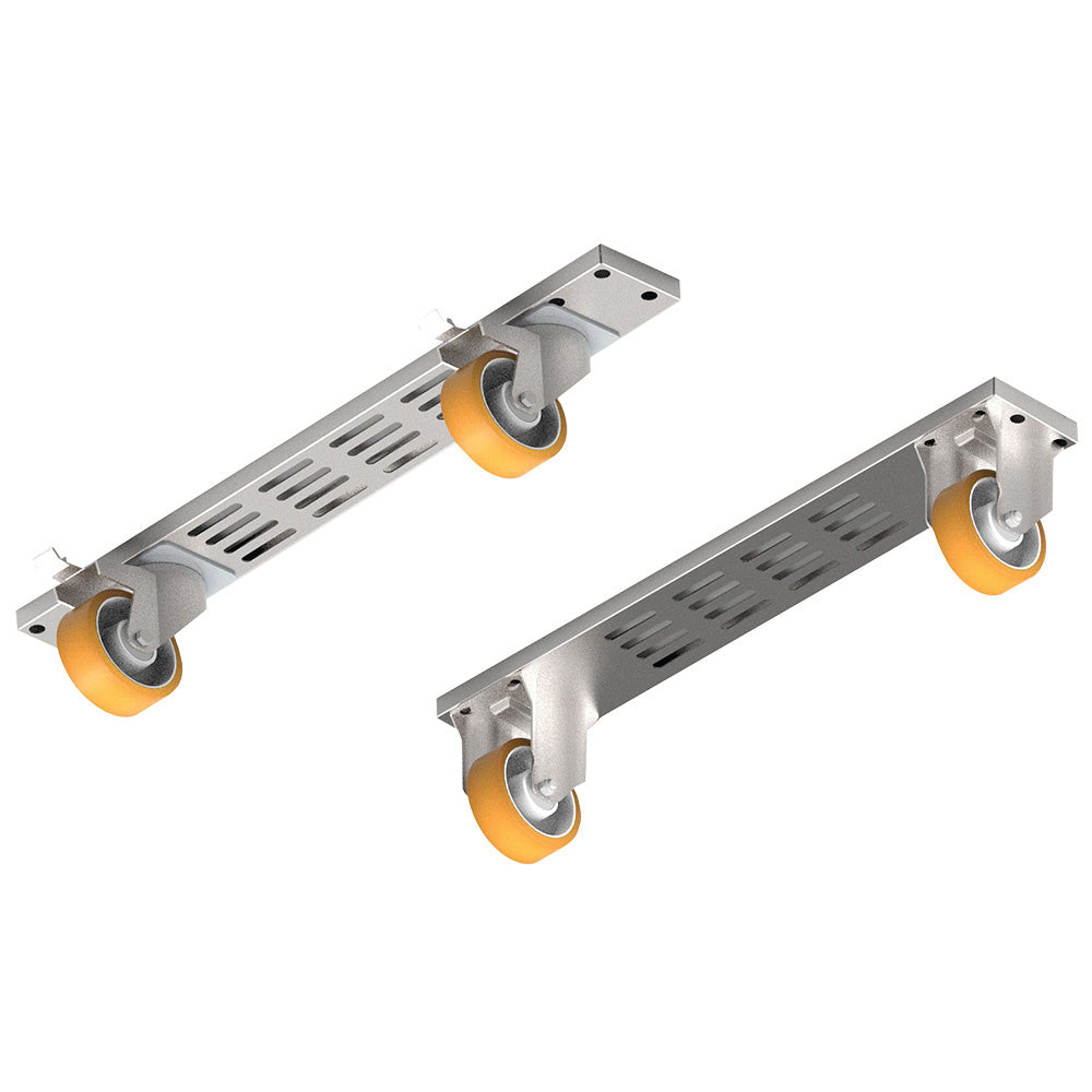 Sats med 4 hjul, 2 med broms + 2 Omega modul 700