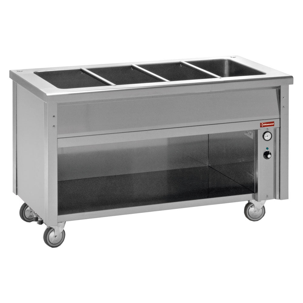 Bain-marie-element på öppen hylla 6 GN 1/1
