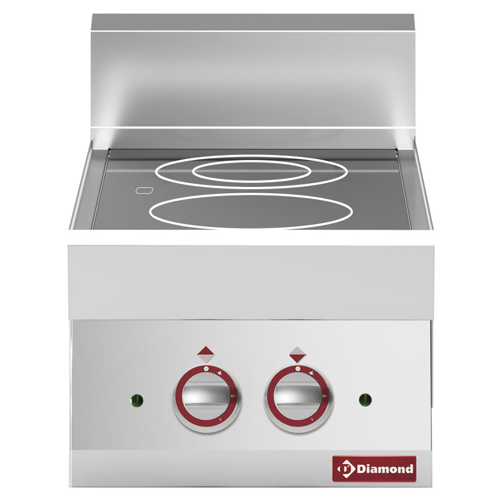 Elektrisk vitro-keramisk kokplatta med 2 kokzoner -top- "Alpha 650"