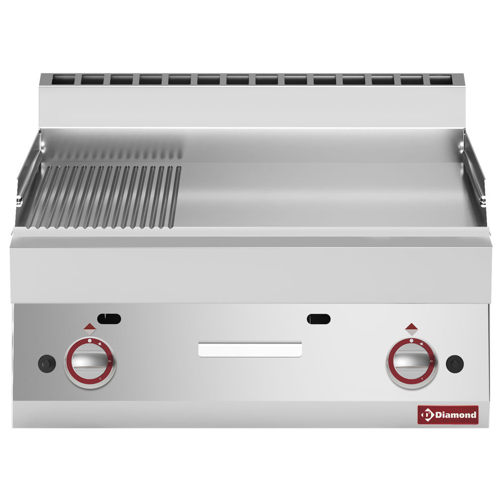 Stekpanna - gas - 2/3 platt och 1/3 ribbad -Top-