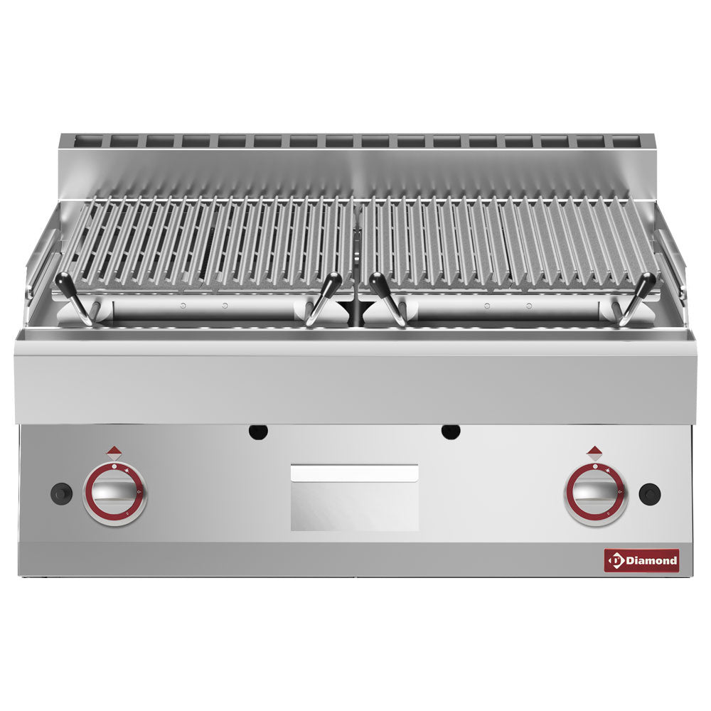 Lava sten grill - 1/1 modul, grillgaller i gjutjärn "dubbelhäftande"